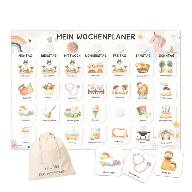 Wochenplaner Set Einhorn