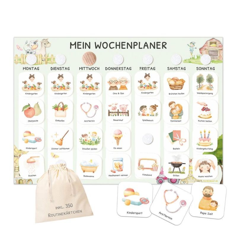Wochenplaner Set Bauernhof