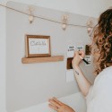 Magnettafel Rechteck beige grau klein