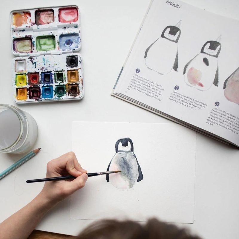 Aquarellier mit mir mein Krummtier
