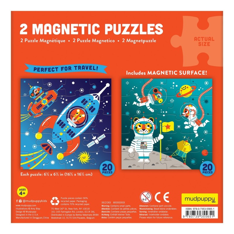 Magnetische Puzzle Astronaut & Weltraum von Mudpuppy