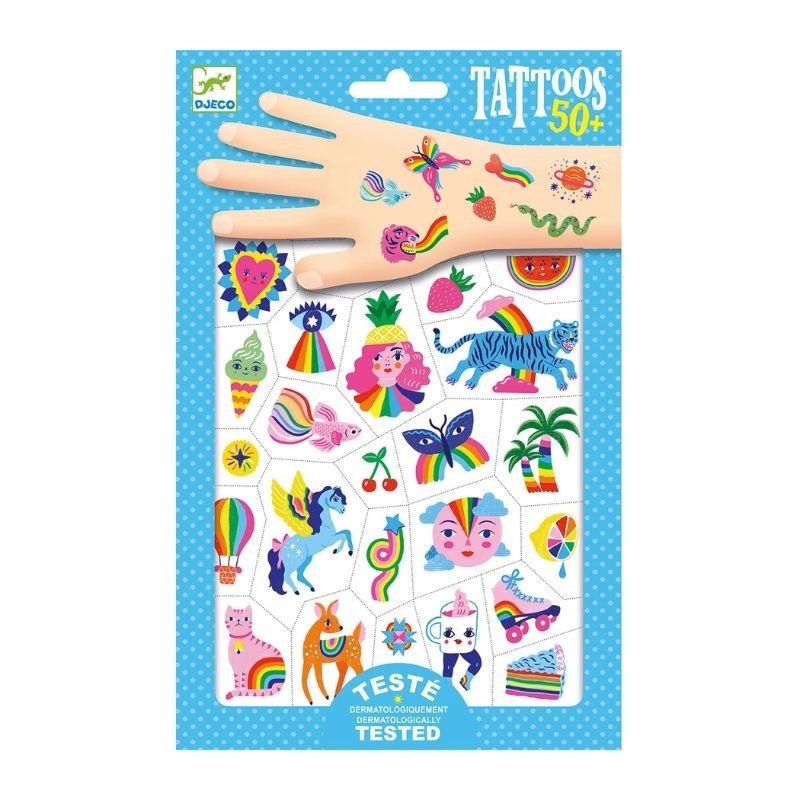 Djeco Kindertattoo Set Regenbogen