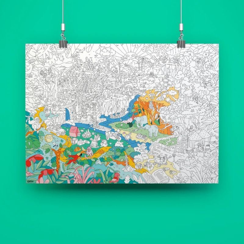 Omy Poster Dschungel zum Ausmalen