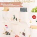 Adventskalender Wandteppich beige & gold