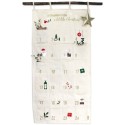 Adventskalender Wandteppich beige & gold