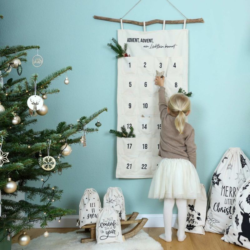 Adventskalender Wandteppich Lichtlein