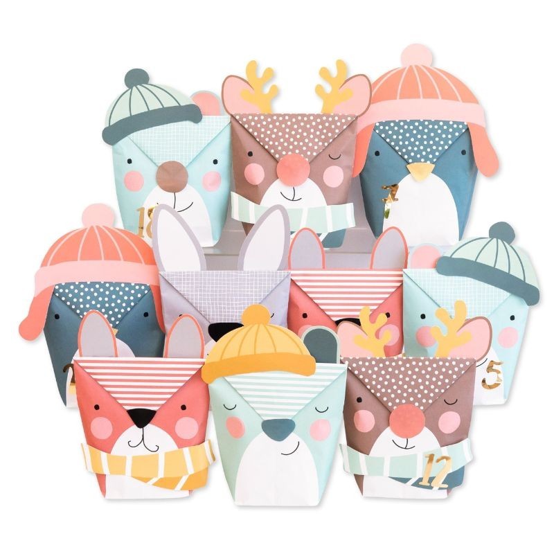 Adventskalender basteln Wintertiere