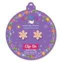 Ohrringe Ohrclips Schneeflocke