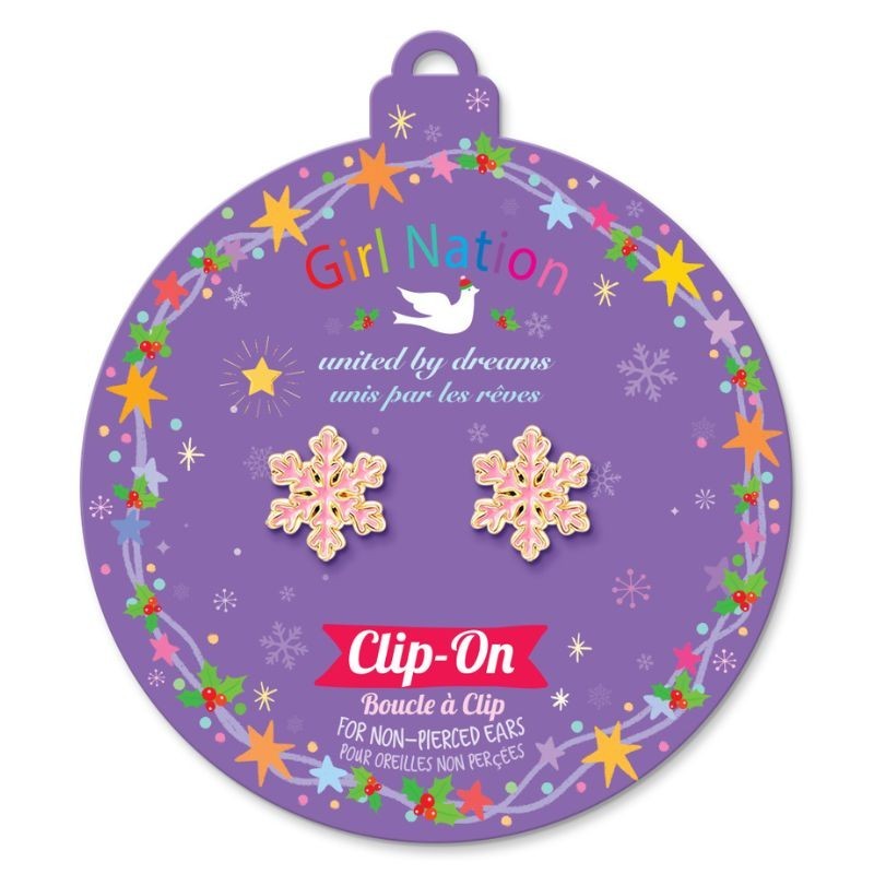 Ohrringe Ohrclips Schneeflocke