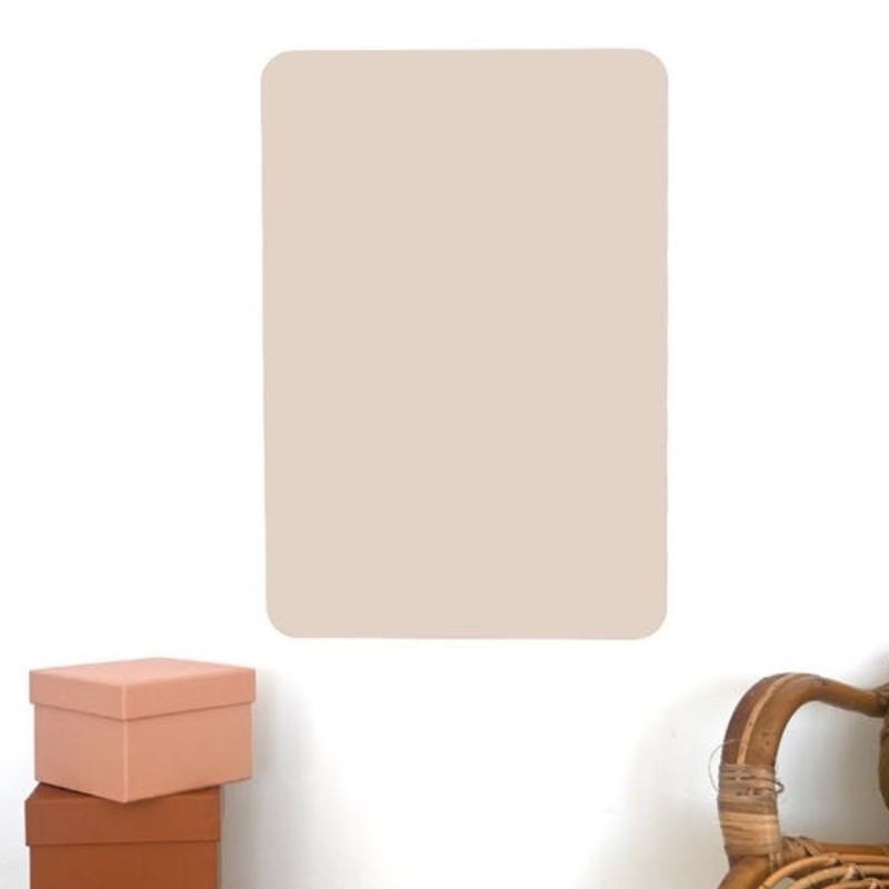 Magnettafel Rechteck beige rosa klein