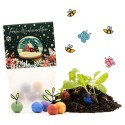 Blumenmurmeln Schneekugel Weihnachten