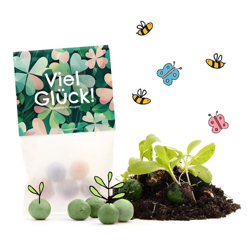 Blumenmurmeln Viel Glück Glücksklee