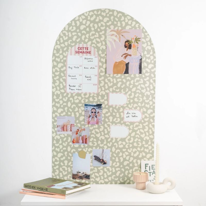 Magnettafel Bogen Leopard grün
