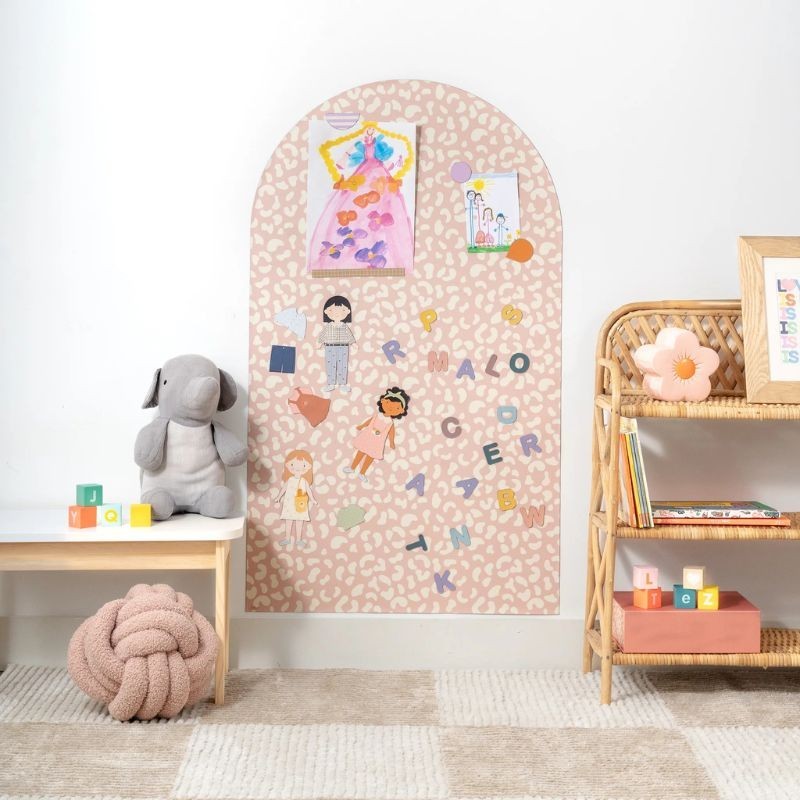 Magnettafel Bogen Leopard rosa