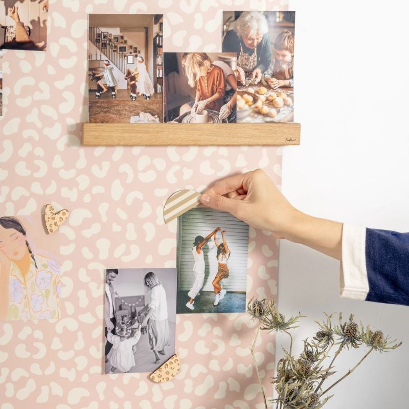 Magnettafel Bogen Leopard rosa