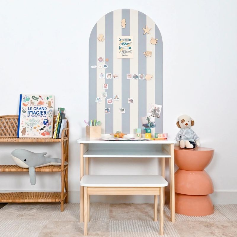 Magnettafel Bogen gestreift blau