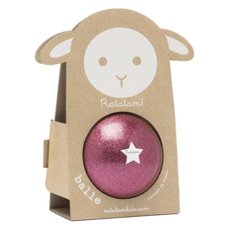 Ball Schaf Glitzer rosa 10 cm