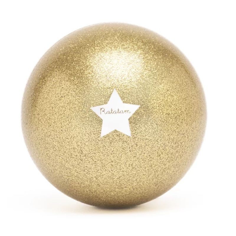 Ball Schaf Glitzer gold 10 cm