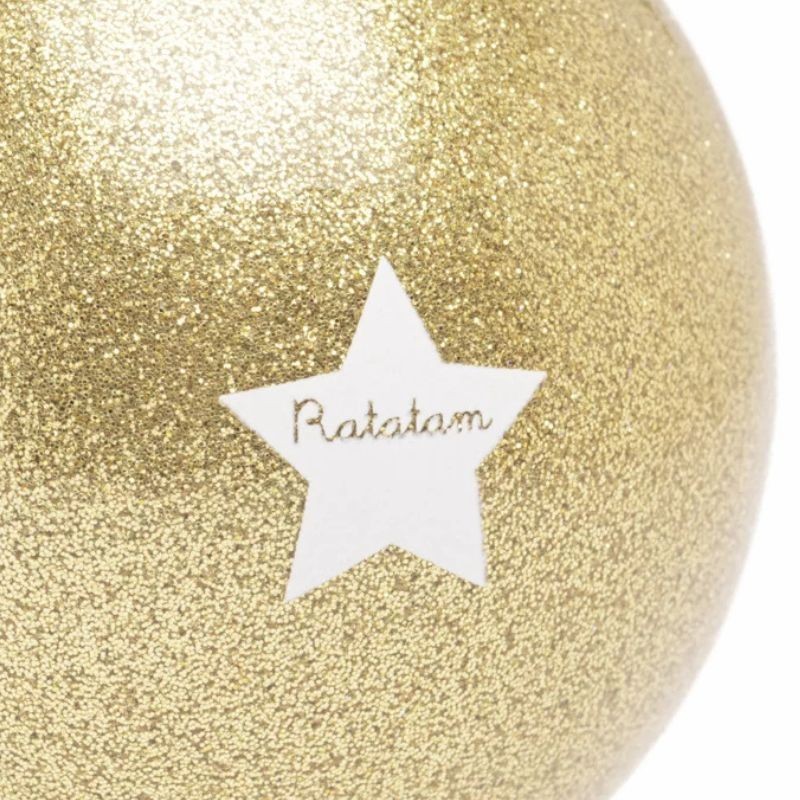 Ball Schaf Glitzer gold 10 cm