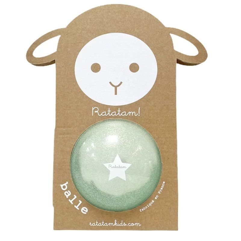Ball Schaf Glitzer blau 10 cm