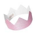 Glitzer Krone rosa