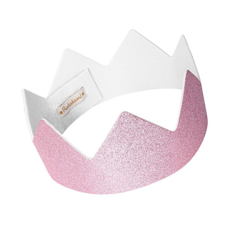 Glitzer Krone rosa