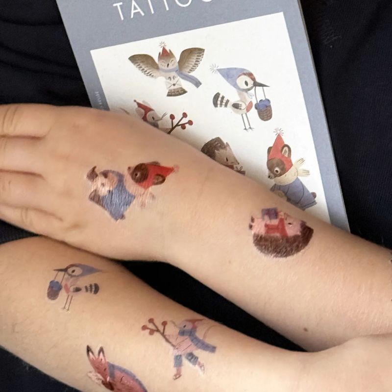 Kindertattoo Set Waldtiere im Winter