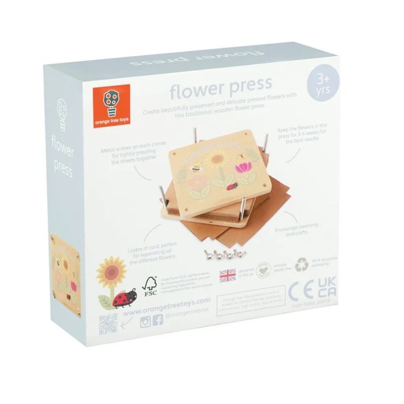 Blumenpresse aus Holz