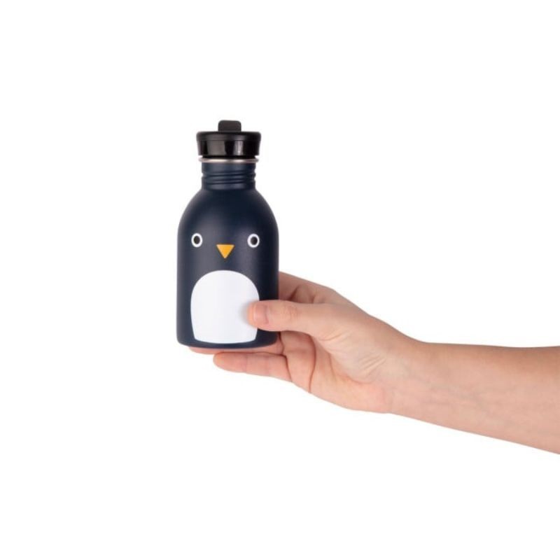 Trinkflasche Edelstahl Pinguin