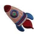 Bügelbild Aufnäher Patch Rakete