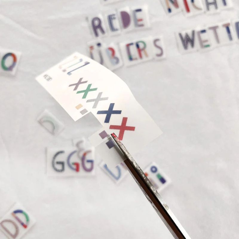 Bügelbilder Buchstaben randlos