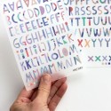 Bügelbilder Buchstaben randlos