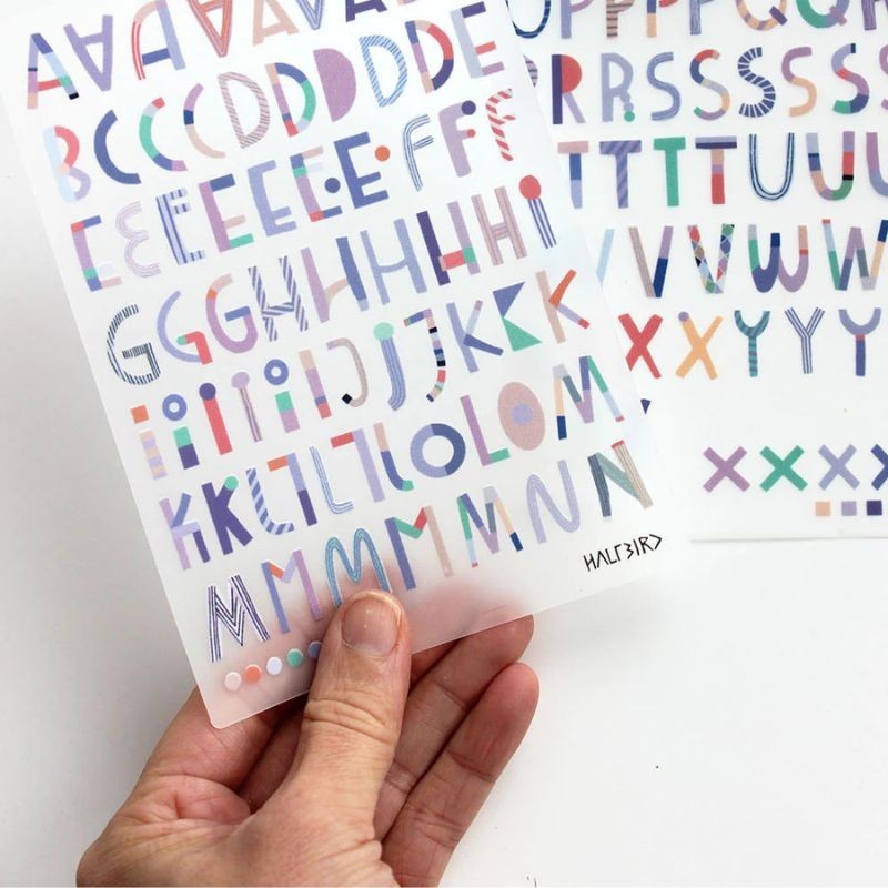 Bügelbilder Buchstaben randlos