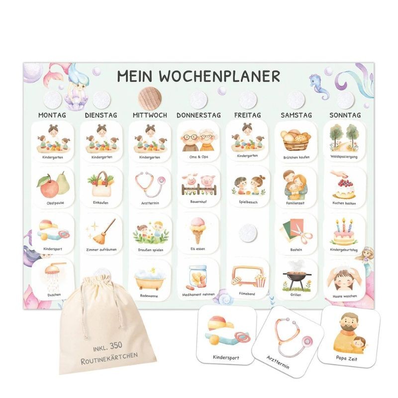Wochenplaner Set Meerjungfrau