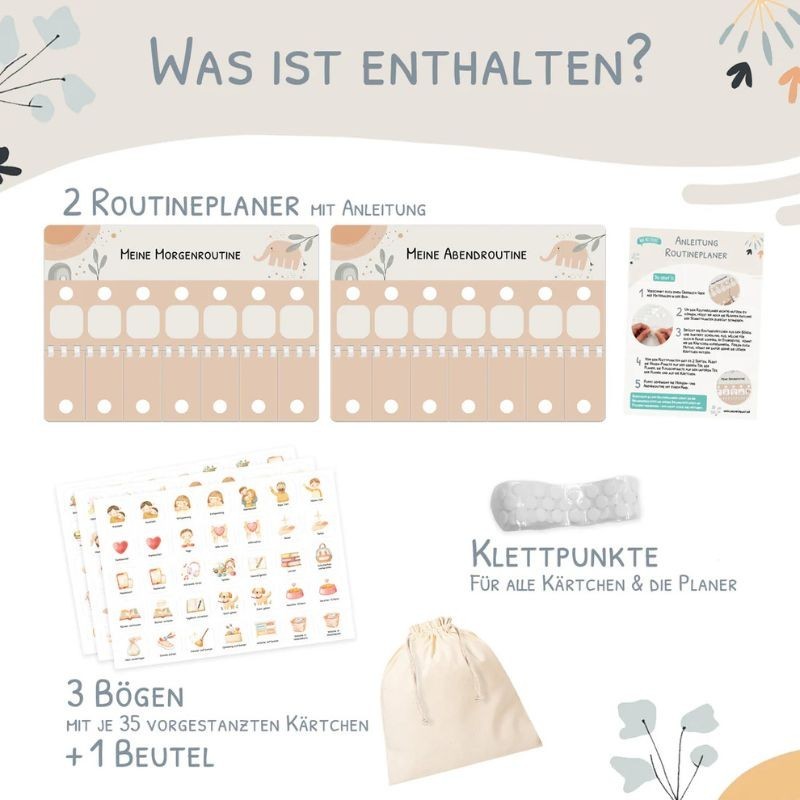 Routineplaner Set Little Elephant