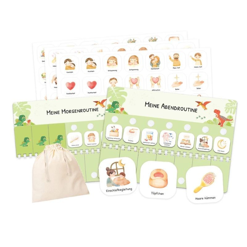 Routineplaner Set Dinosaurier