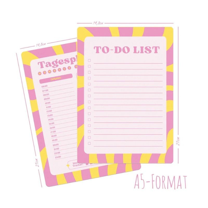 Tagesplaner & To-Do-List Notizblock Set