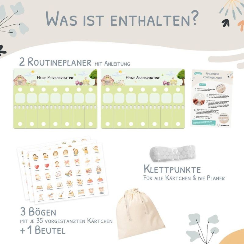 Routineplaner Set Bauernhof