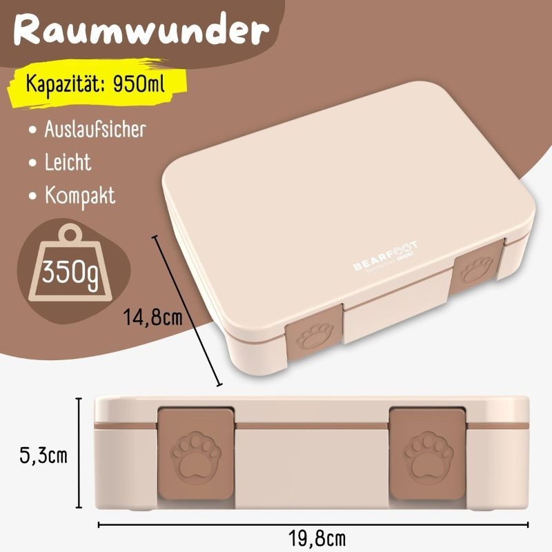 Znünibox Bearfoot Compact braun gross