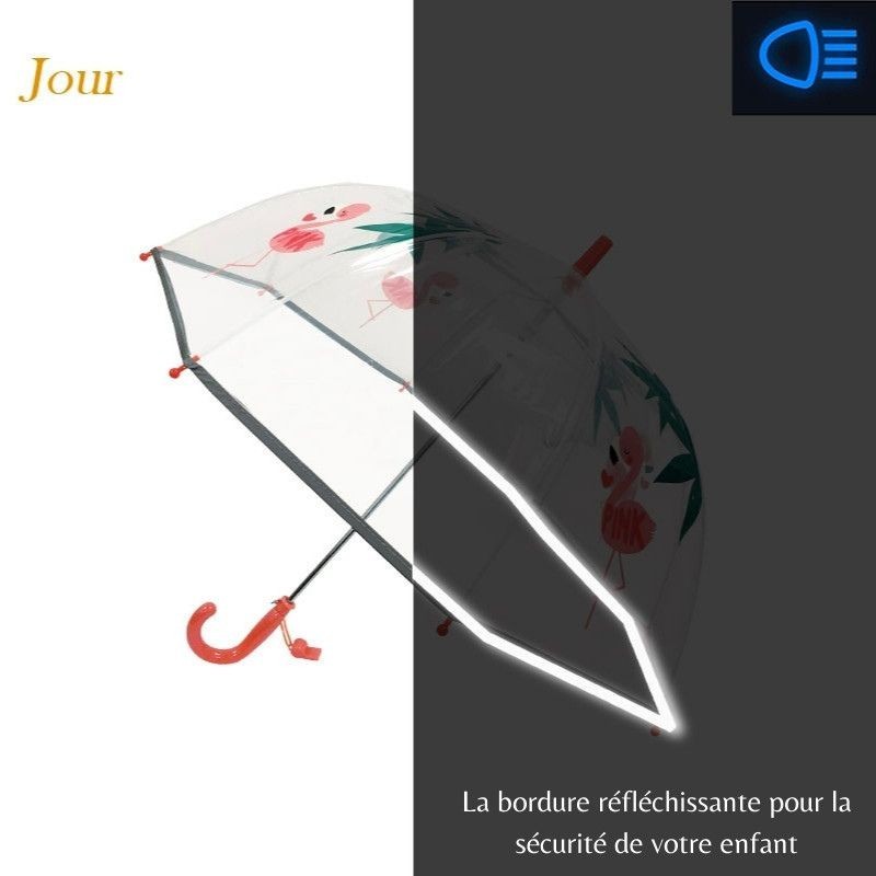 Regenschirm Flamingo reflektierend