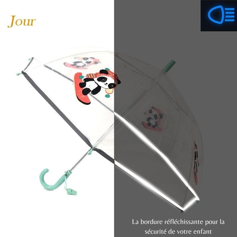 Regenschirm Panda reflektierend