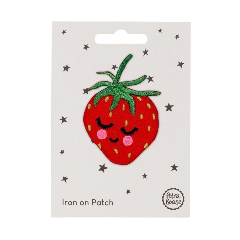 Bügelbild Aufnäher Patch Erdbeere