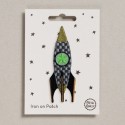 Bügelbild Aufnäher Patch Rakete