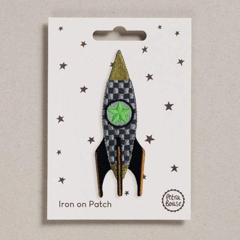 Bügelbild Aufnäher Patch Rakete