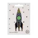 Bügelbild Aufnäher Patch Rakete