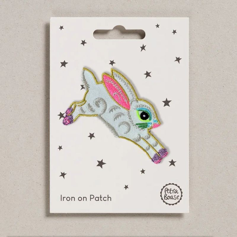 Bügelbild Aufnäher Patch Hase