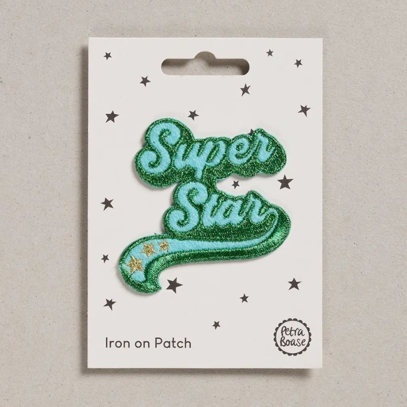 Bügelbild Aufnäher Patch Super Star