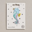 Bügelbild Aufnäher Patch Seepferdchen
