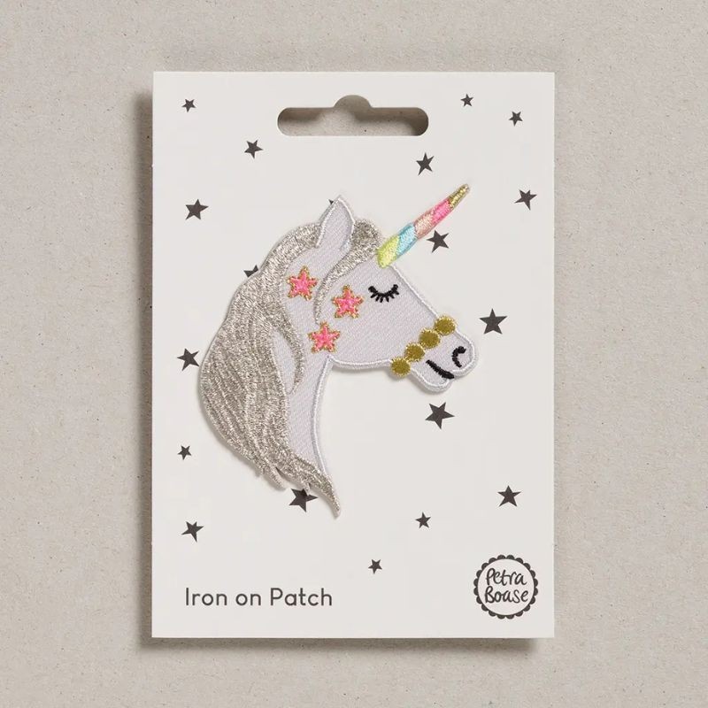 Bügelbild Aufnäher Patch Einhornkopf