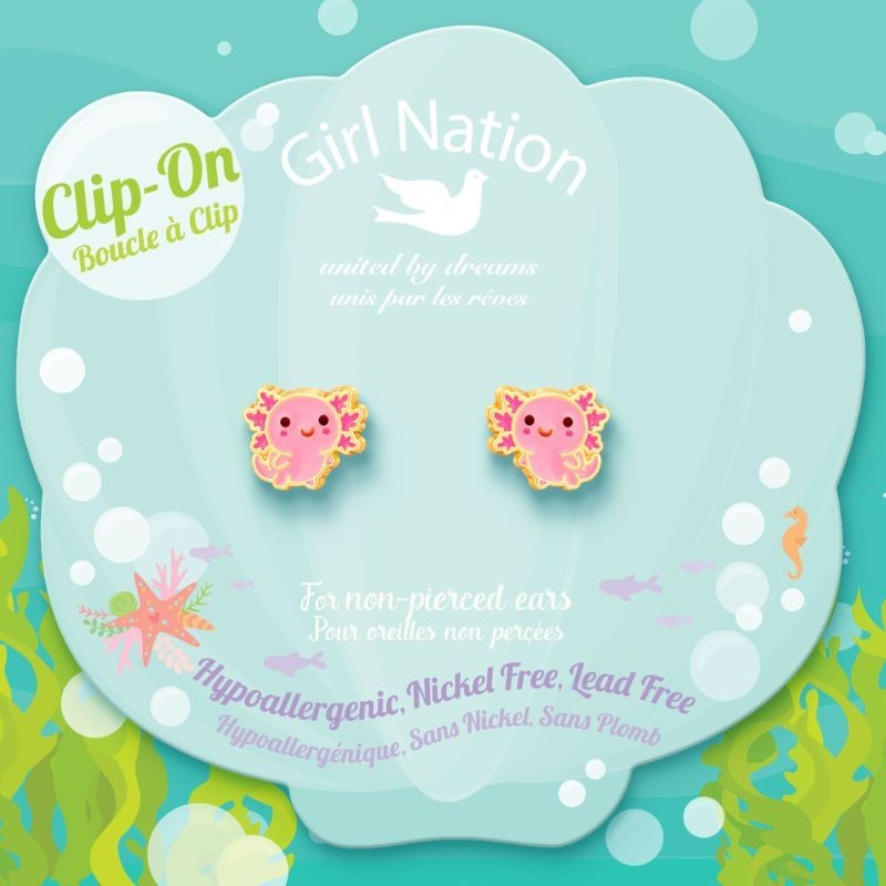 Ohrringe Ohrclips Axolotl